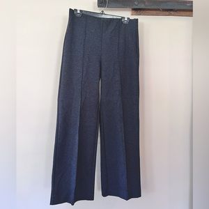 Ann Taylor Wide Leg Side Zip Stretch Front Seam Trousers